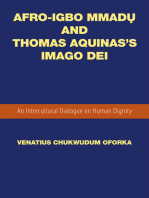 Afro-Igbo Mmad? and Thomas Aquinas’S Imago Dei: An Intercultural Dialogue on Human Dignity