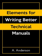 Elements for Writing Better Technical Manuals