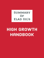 Summary of Elad Gil's High Growth Handbook