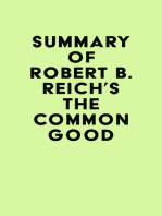 Summary of Robert B. Reich's The Common Good