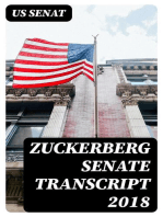 Zuckerberg Senate Transcript 2018