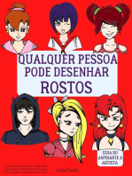 Qualquer pessoa pode desenhar rostos. Tutorial de desenho passo-a-passo fácil para crianças, adolescentes e iniciantes. Como aprender a desenhar rostos. Livro 1