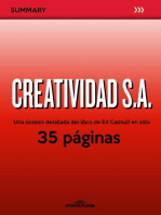 Creatividad S.A.: Una síntesis detallada del libro de Ed Catmull en sólo 35 páginas