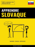 Apprendre le slovaque - Rapide / Facile / Efficace: 2000 vocabulaires clés