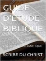 GUIDE D'ÉTUDE BIBLIQUE: THÉOLOGIE SISTÉMATIQUE