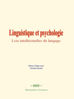 Linguistique et psychologie: Lois intellectuelles du langage