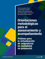 Orientaciones metodológicas para el asesoramiento y acompañamiento: Proceso para la virtualización de asignaturas en modalidad no presencial