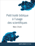 Petit traité biblique à l'usage des scientifiques