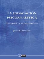 La indagación psicoanalítica: Un examen de su epistemología