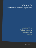 Manual de historia social Argentina: Tomo I (1852-1976)