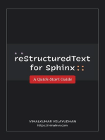 reStructuredText for Sphinx