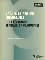 Laïcité et nation québécoise: De la Révolution tranquille à aujourd’hui