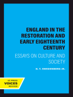 England in the Restoration and Early Eighteenth Century: Essays on Culture and Society