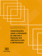 Considerações sobre a presunção de simetria e paridade nos contratos civis e empresariais