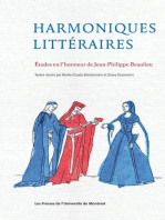 Harmoniques littéraires: Études en l'honneur de Jean-Philippe Beaulieu