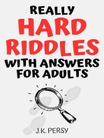 Really Hard Riddles with Answers for Adults