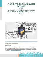 Programming Abc With Python Or Programming The Easy Way: From Basics to Practical Projects in Python: From Basics to Practical Projects in Python