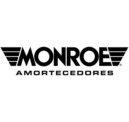 Um logotipo Monroe em preto e branco.