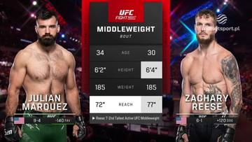 UFC Fight Night: Julian Marquez - Zach Reese. Skrót walki