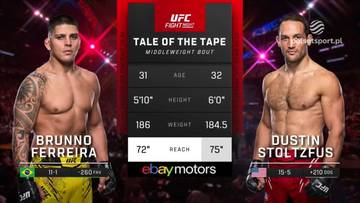 UFC Fight Night: Brunno Ferreira - Dustin Stoltzfus. Skrót walki