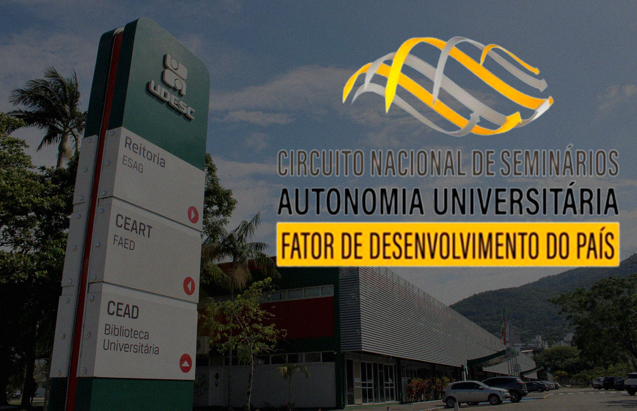 Fotomontagem com imagens da UDESC