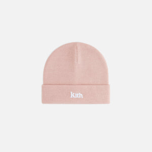 Kith Kids Classic Serif Logo Beanie - Rose