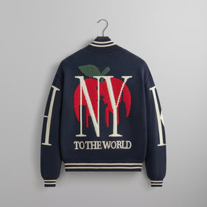 Kith Big Letter New York Wyona Full Zip Sweater - Nocturnal