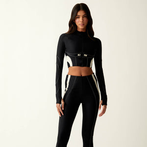 Kith Women Sora Seamed Track Zip Long Sleeve - Black