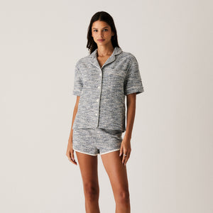 Kith Women Nera Tweed Camp Shirt - Kyanite