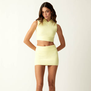 Kith Women Arys Plush Rib Mini Skirt - Tart