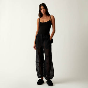 Kith Women Nuru Sheer Parachute Pant - Black