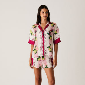 Kith Women Elena II Guava Stripe Shirt - Nano