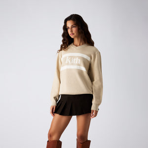 Kith Women Verone V-Neck Sweater - Canvas