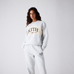 Kith Women Ashwin Panelled Crewneck - Light Heather Grey