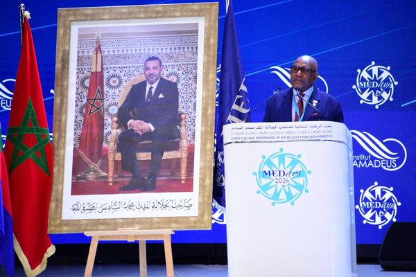 Azali Assoumani, le président comorien au forum MEDays au Maroc.