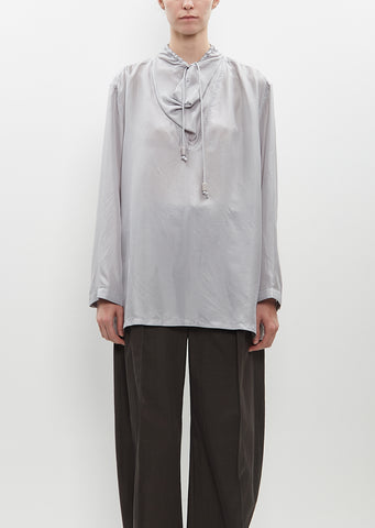 Shawl Collar Top — Cloud Grey