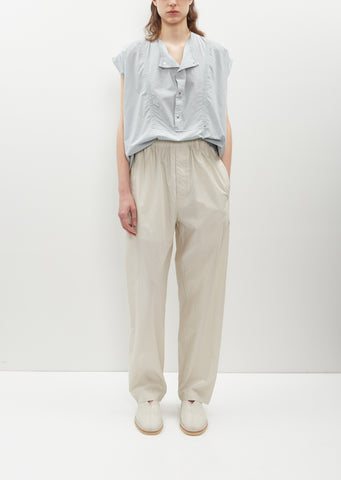 Cotton Silk Relaxed Pants — Pale Mastic