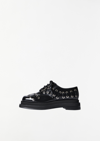 Heart Toe Platform Lace Up Gommet Brogue