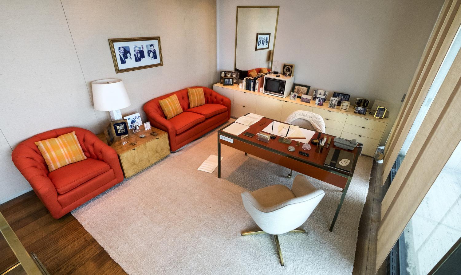 A view of Lady Bird Johnson's office in the LBJ Library