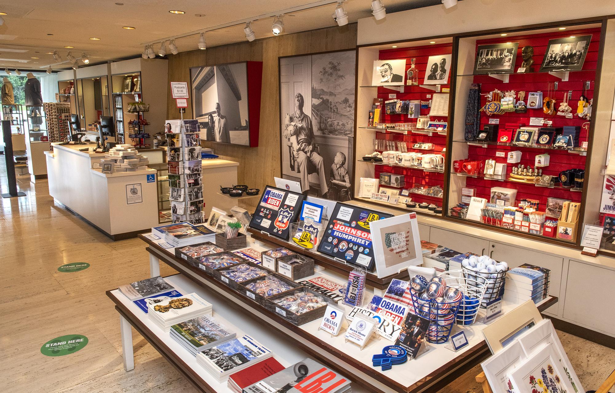 A view of The Store at LBJ, located inside the LBJ Presidential Library.