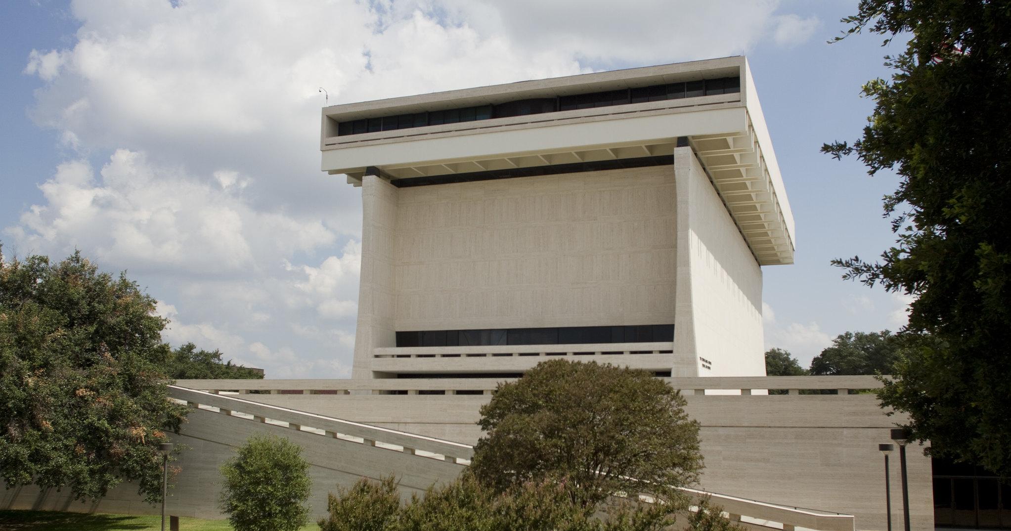 Exterior of the LBJ Presidential Library.