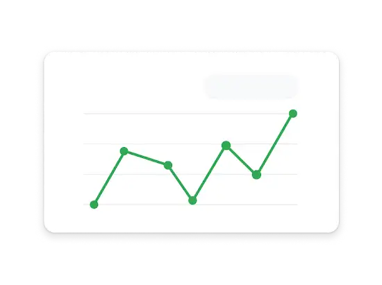 Gráfico de líneas que hace un seguimiento del crecimiento de las conversiones hasta alcanzar las 100,000.