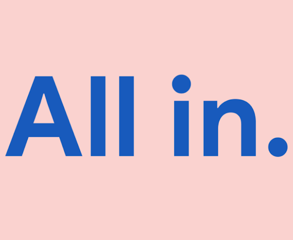 Graphic logo for All In, Google's inclusive marketing toolkit