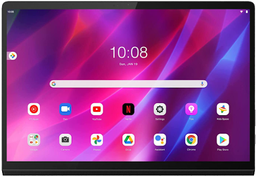 Startbildschirm eines Lenovo Yoga Tab 13