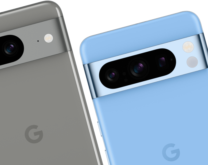 Google Pixel 8 and Pixel 8 Pro phones.