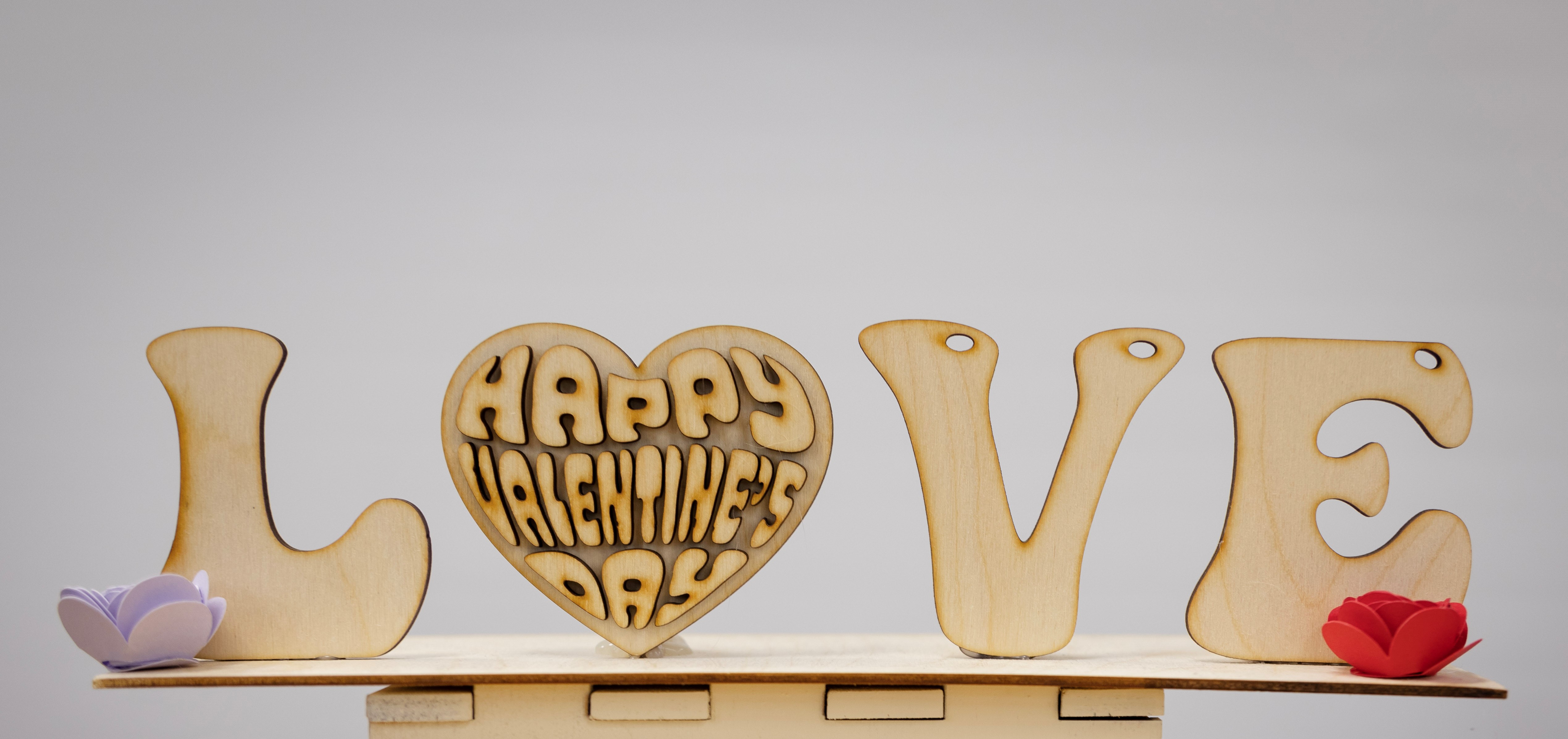 LOVE Lasercut Wooden Sign