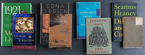 Various Irish Literature volumes owned by Special Collections.