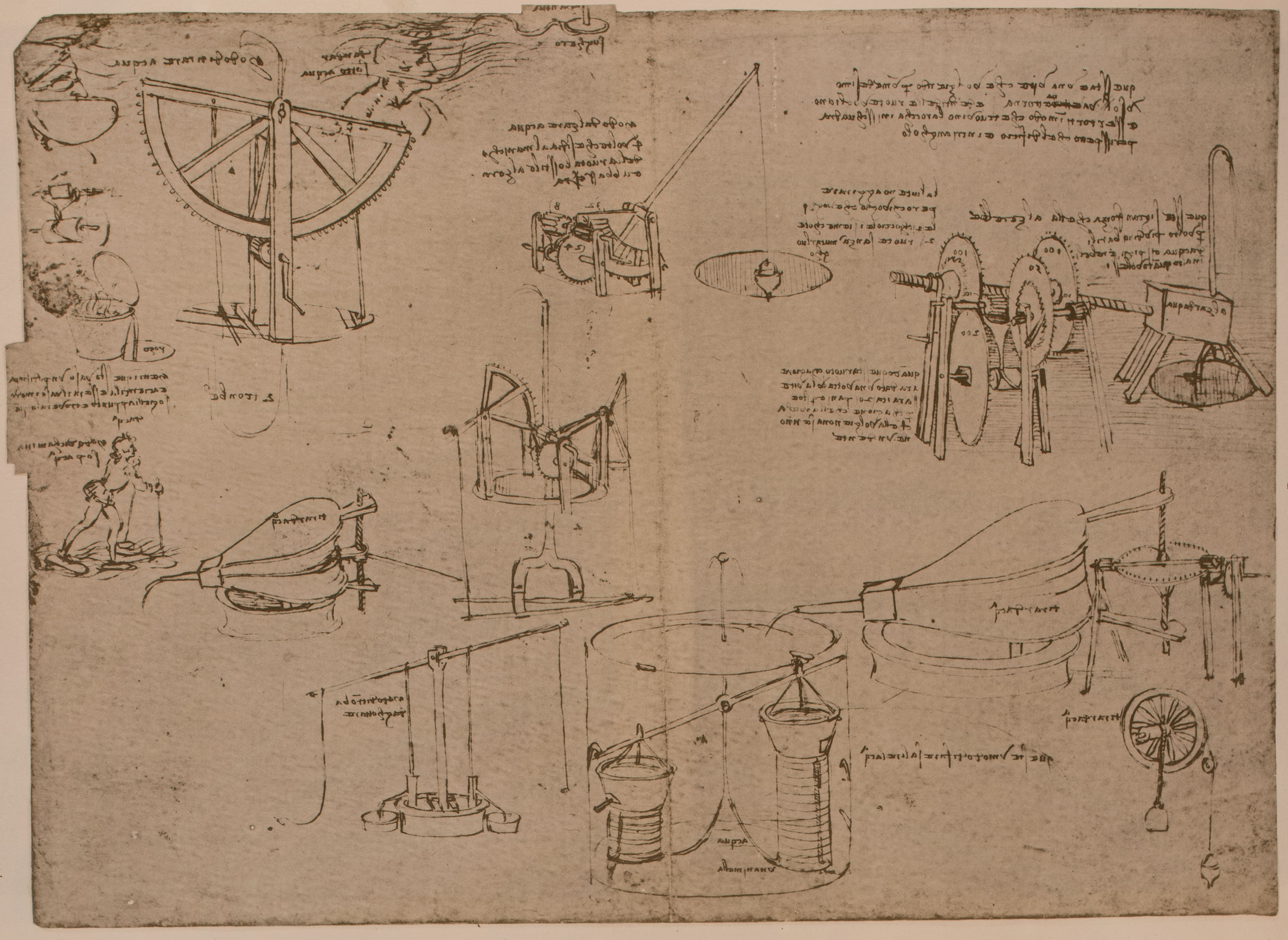 Page from Leonardo da Vinci's Codex Atlanticus (facsimile).