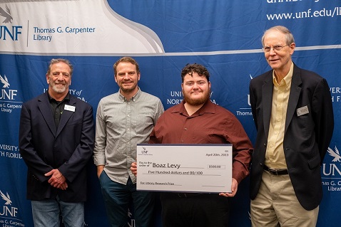 Boaz Levy with members of the Dean's Leadership Council and his sponser, Dr. Chris Rominger