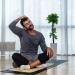 man doing yoga